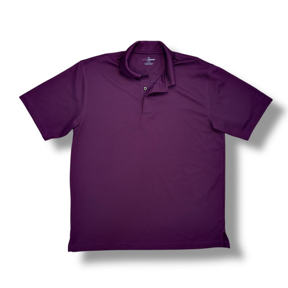 Grand Slam Men's Polo Textured Shirt - Deep Purple